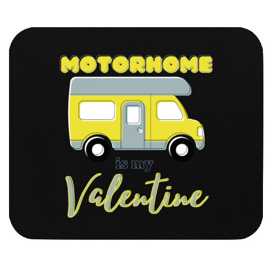 Motorhome Is My Valentine Yellow Mouse Pads