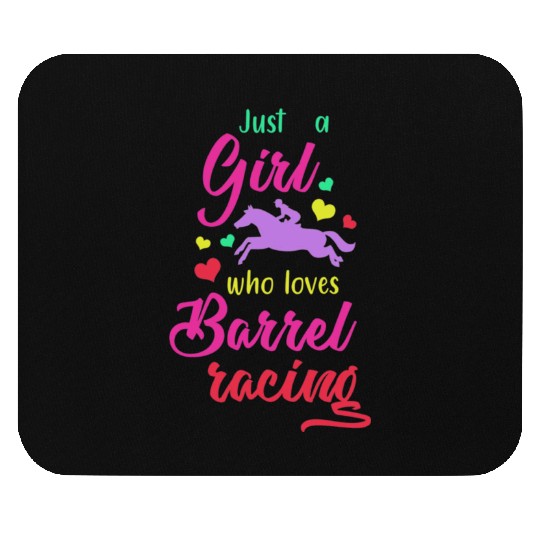 Girl Horse Barrel Racing Mouse Pads