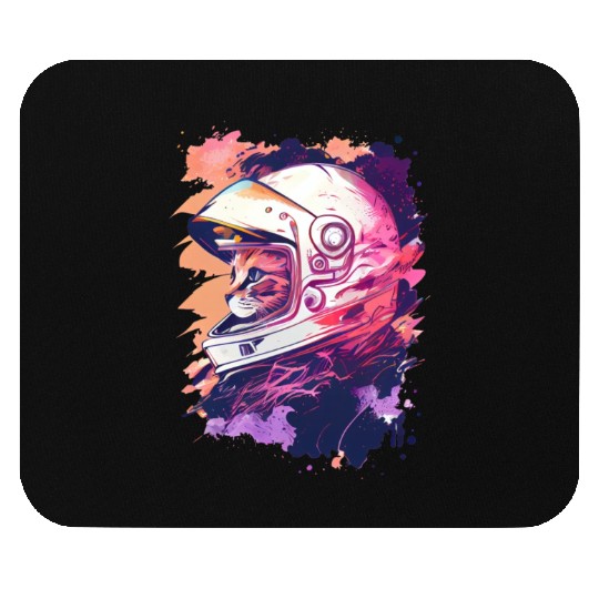 Aesthetic Vaporwave Space Cat 80s 90s Astronaut Mouse Pads