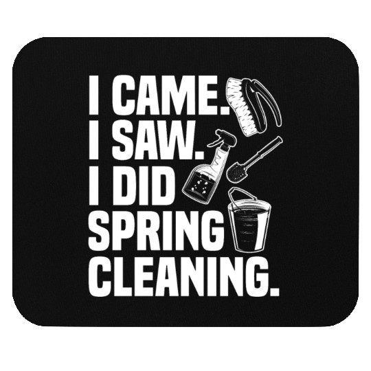 Funny Spring Cleaning Design Mouse Pads