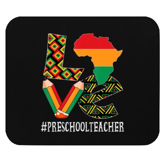 Preschool Teacher Love African American Mouse Pads