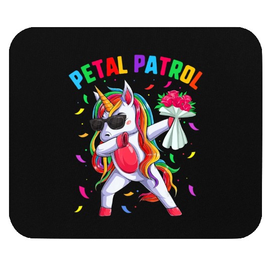 Petal Patrol Dabbing Unicorn Mouse Pads Wedding Flower