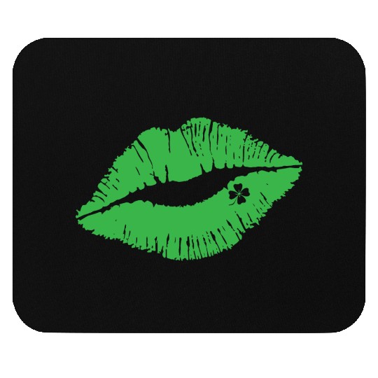 Lips Shamrock Mouse Pads, St Patricks Day Presents
