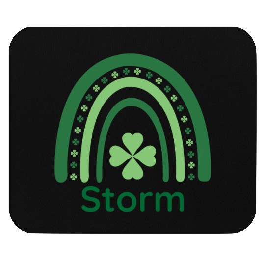 Storm Clover Charm Boho Rainbow Mouse Pads