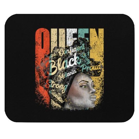 African American Educated Strong Black Mouse Pads