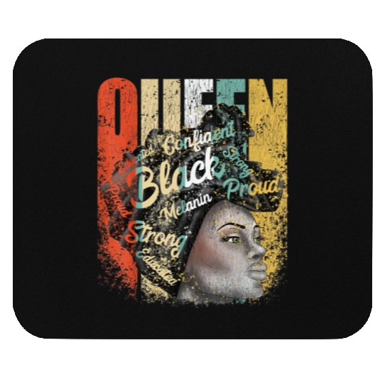 African American Educated Strong Black Mouse Pads