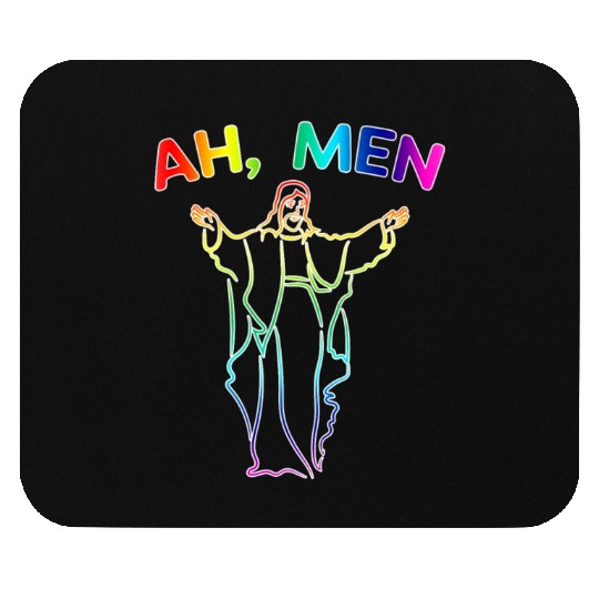 LGBTQ Jesus Mouse Pads Religious Ah, MEN Mouse Pads