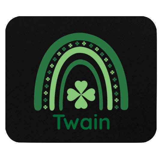 Twain Clover Charm Boho Rainbow Mouse Pads