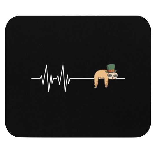Happy St Patrick's Day Sleeping Sloth Gift Mouse Pads