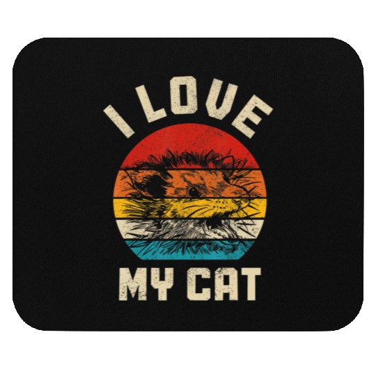 Opossum I Love My Cat Vintage Funnym Mouse Pads
