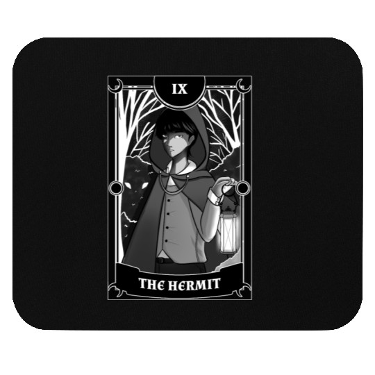 Anime Tarot Card The Hermit Occult Gothic Witch Mouse Pads