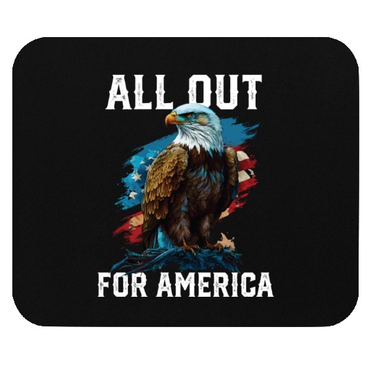 All Out for America American Bald Eagle America Mouse Pads
