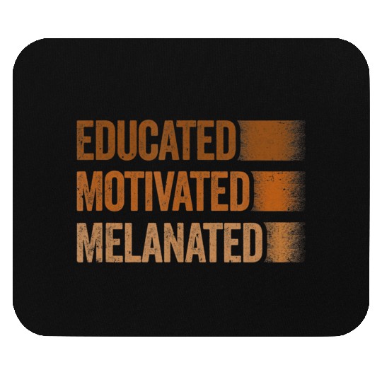 Educated Motivated Melanated Black History African Mouse Pads