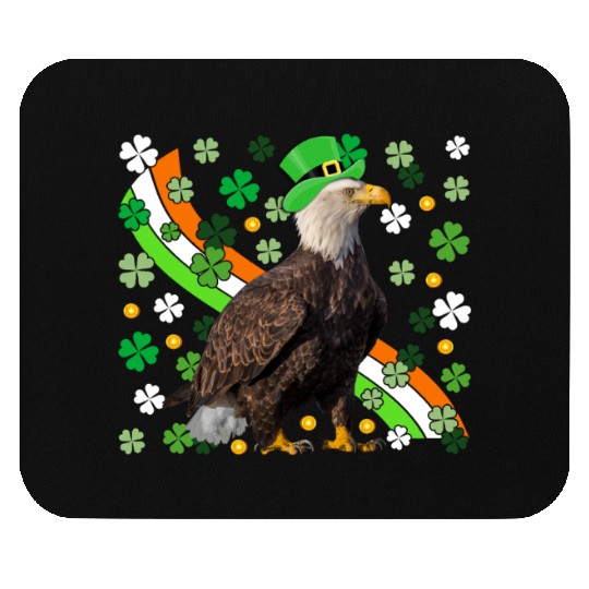 Irish American Flag Eagle St. Patrick’s Day Mouse Pads