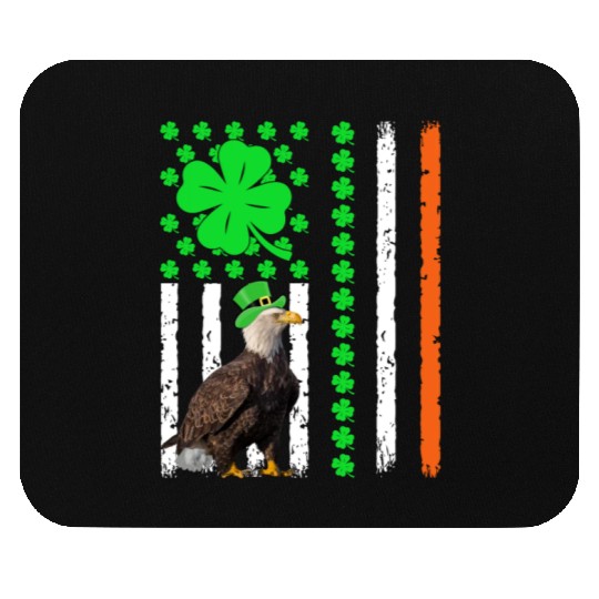 Vintage Irish American Flag Eagle St Patrick’s Day Mouse Pads