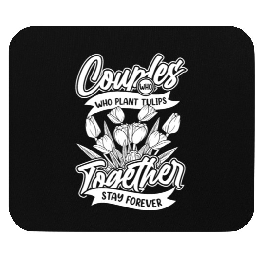 Tulip Gardening Couple Mouse Pads