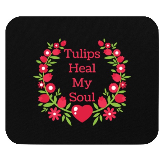 Tulip Gardening Hearts Mouse Pads