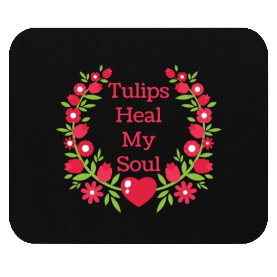 Tulip Gardening Hearts Mouse Pads