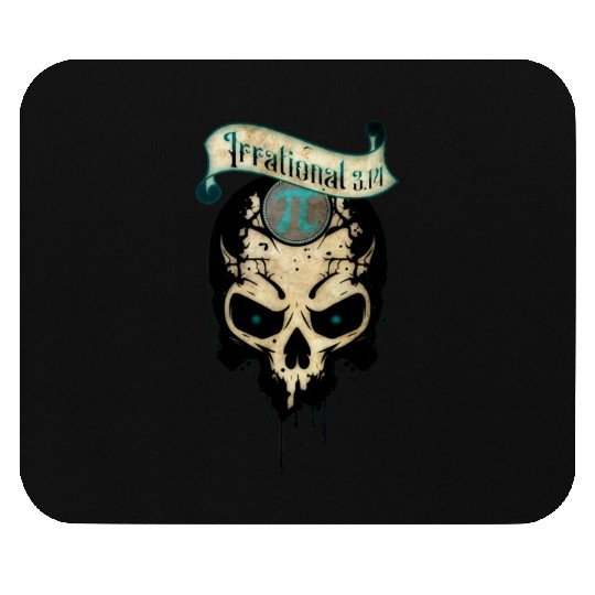PI Day Irrational Skull Design Teal Edition Mouse Pads
