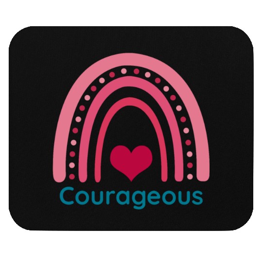 Courageous Viva Magenta Boho Rainbow Mouse Pads