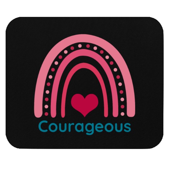 Courageous Viva Magenta Boho Rainbow Mouse Pads