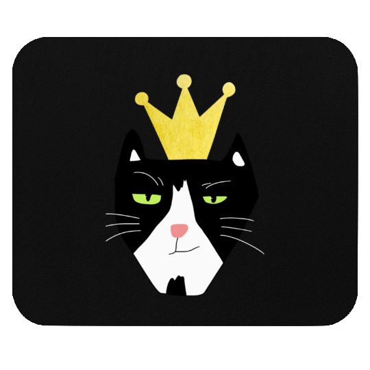 The Cat With The Royal Crown, King Of Cat. Mouse Pads
