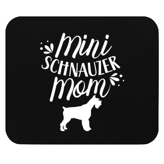 Mini Schnauzer Mom Girl Dog Schnauzers Pet Mouse Pads