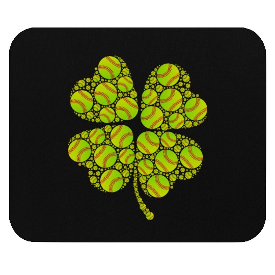 Baseball shamrock lucky charm baseball Mouse Pads