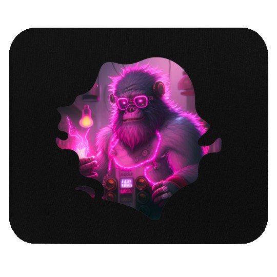 Cyborg Gorilla Mecha Steampunk Style Mouse Pads