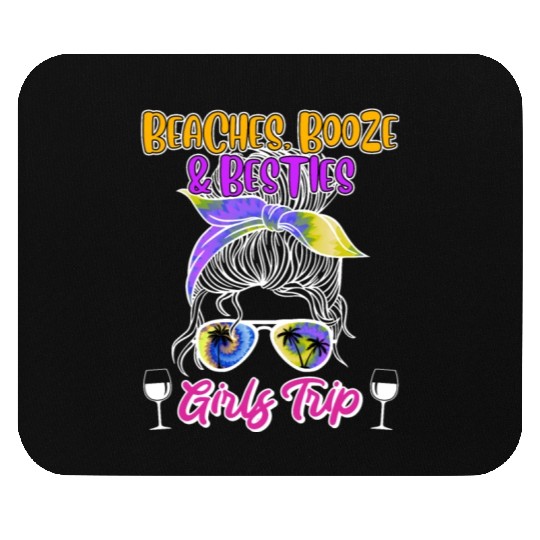 Beaches Booze Besties Girls Trip Spring Break Mouse Pads