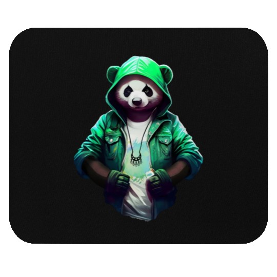Panda with a cool style Mouse Pads