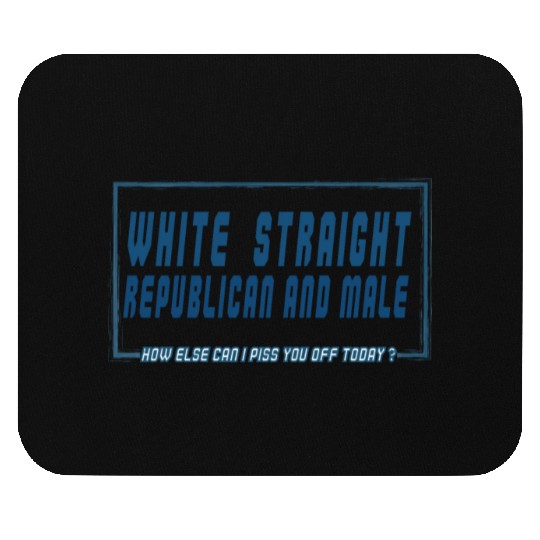 White Straight Republican and Male Mouse Pads