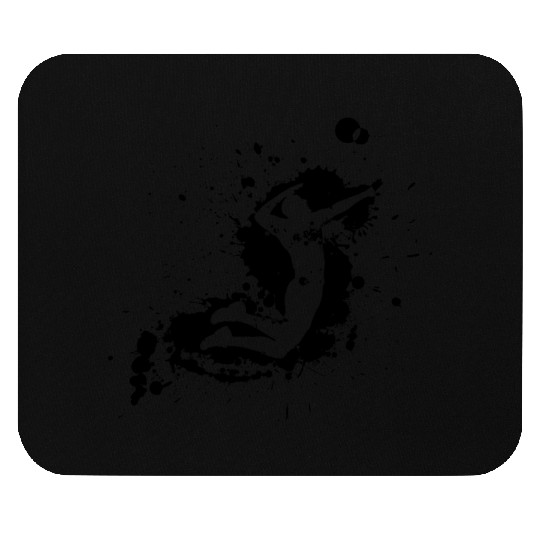 Volleyball Spike Man Black Mouse Pads