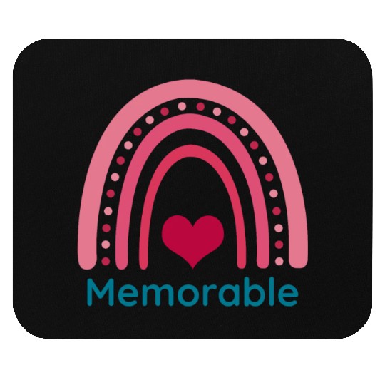 Memorable Viva Magenta Boho Rainbow Mouse Pads