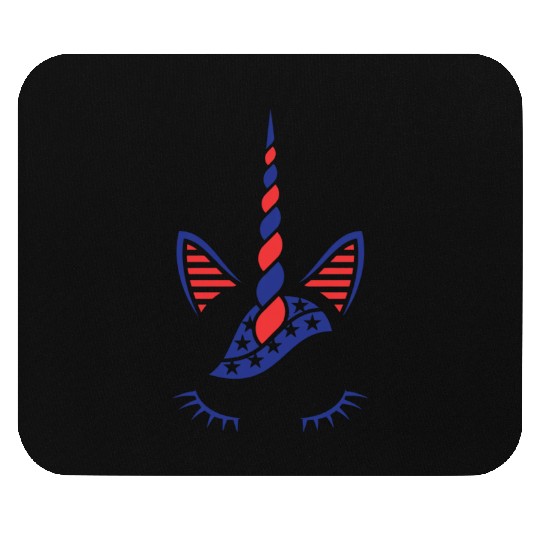 USA Flag Unicorn Sublimation Mouse Pads