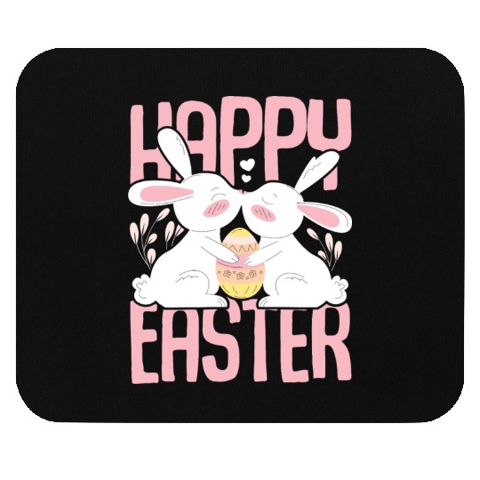 Happy Easter Motif Easter Eggs Funny Easter Bunny Mouse Pads