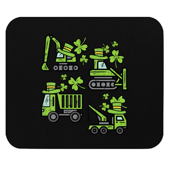 Kids Irish Construction Truck Crane Toddler Boys Mouse Pads