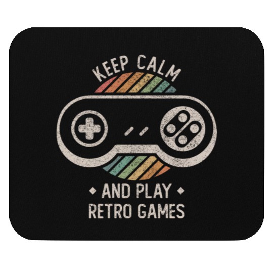 Retro Gaming Keep Calm Spruch Games Nerd Geek Mouse Pads