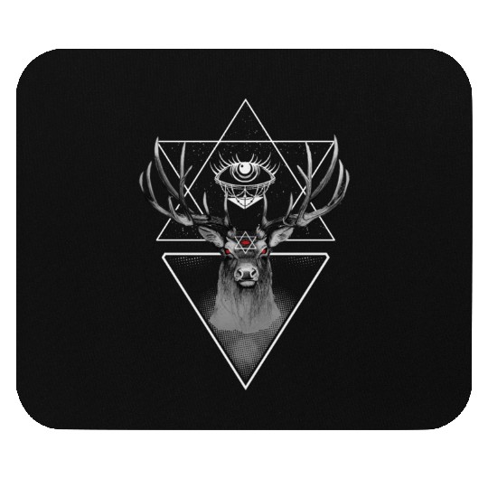 Witch Eye Evil Deer Pentagram Satanic Witchcraft Mouse Pads