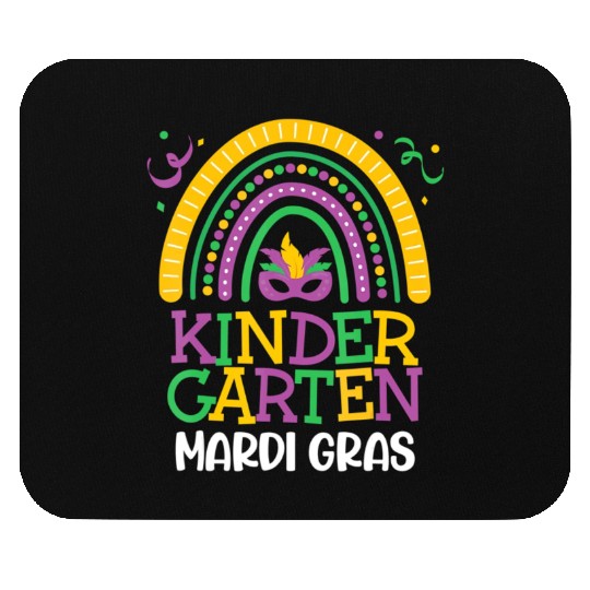 Cute Boho Rainbow Mardi Gras Kindergarten Teacher Mouse Pads