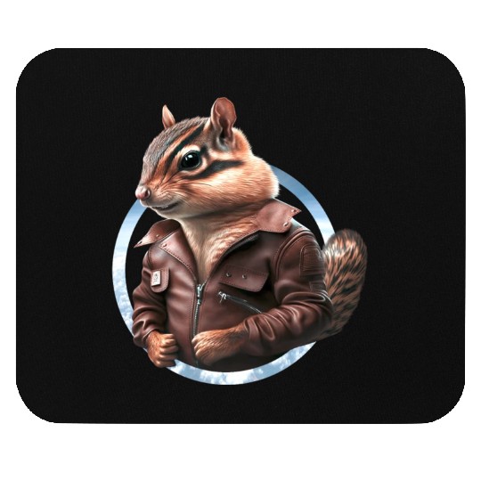 Chipmunk flight captain leather jacket pilot Mouse Pads