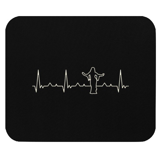 Belly Dance Girl. Heart. Love. EKG. Pulse. Beat. Mouse Pads