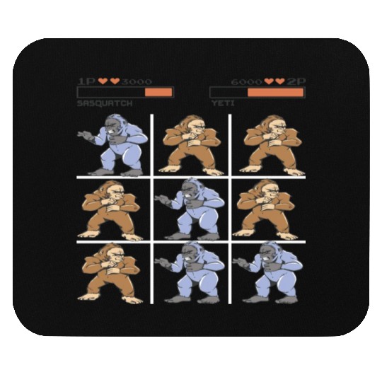 Tic Tac Toe Sasquatch vs. Yeti Mouse Pads