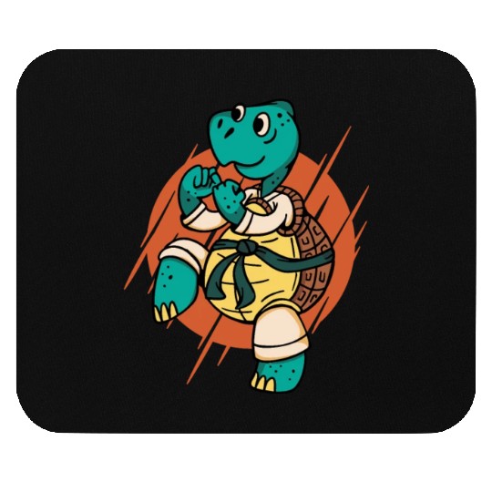 Karate turtle Mouse Pads