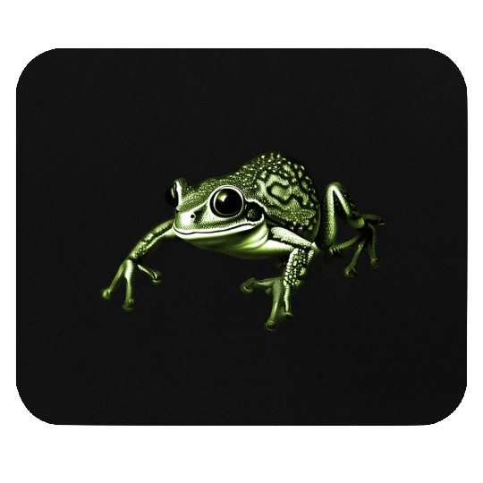 cute frog green Mouse Pads