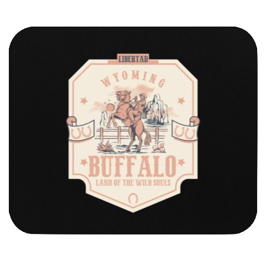 buffalo wyoming wild west town Mouse Pads