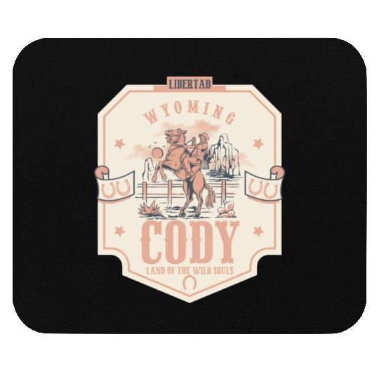 Cody wyoming wild west town Mouse Pads