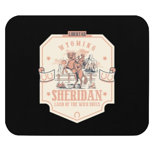 sheridan wyoming wild west town Mouse Pads