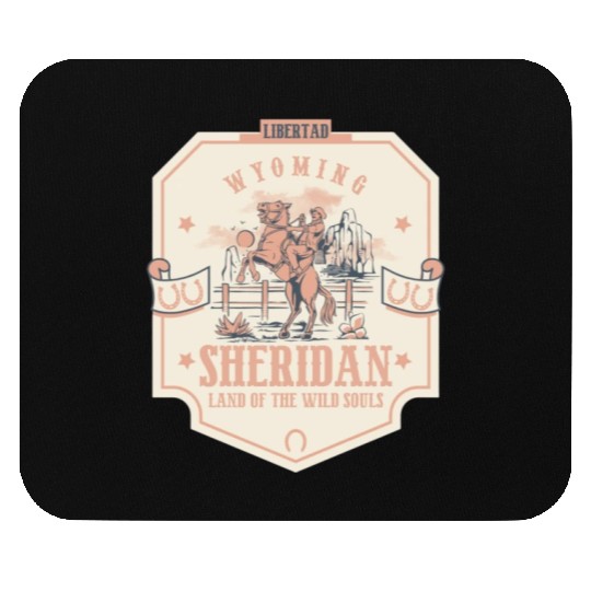 sheridan wyoming wild west town Mouse Pads