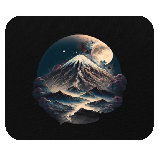 Fuji moon light. Mouse Pads
